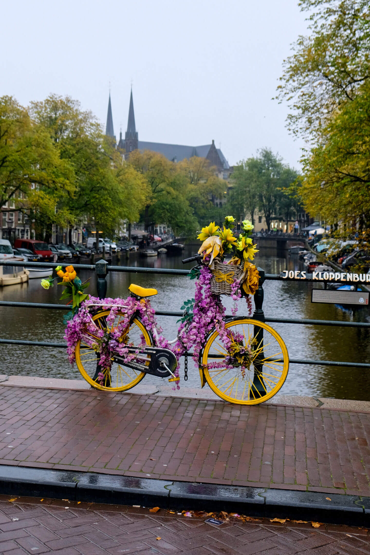 Vélo sur le pont d'Amsterdam